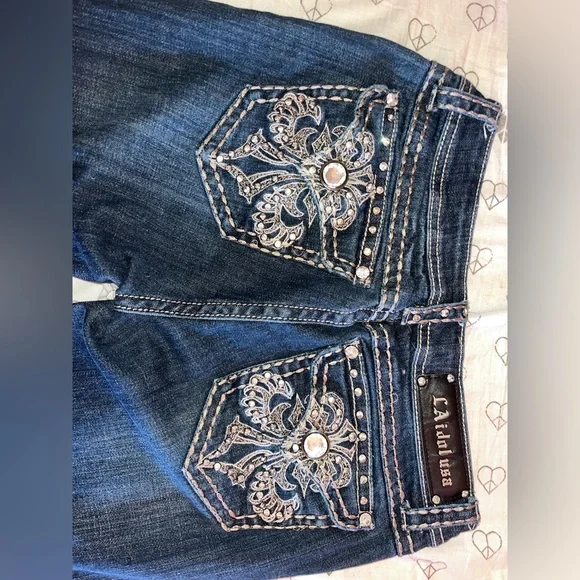L.A. idol | Jeans | La Idol Y2k Rhinestone Low Rise Skinny